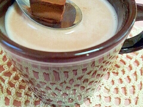抹茶チョコと豆乳のふわふわココア
